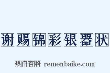 谢赐锦彩银器状是什么意思的图片